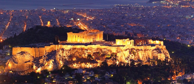 acropolis by night
