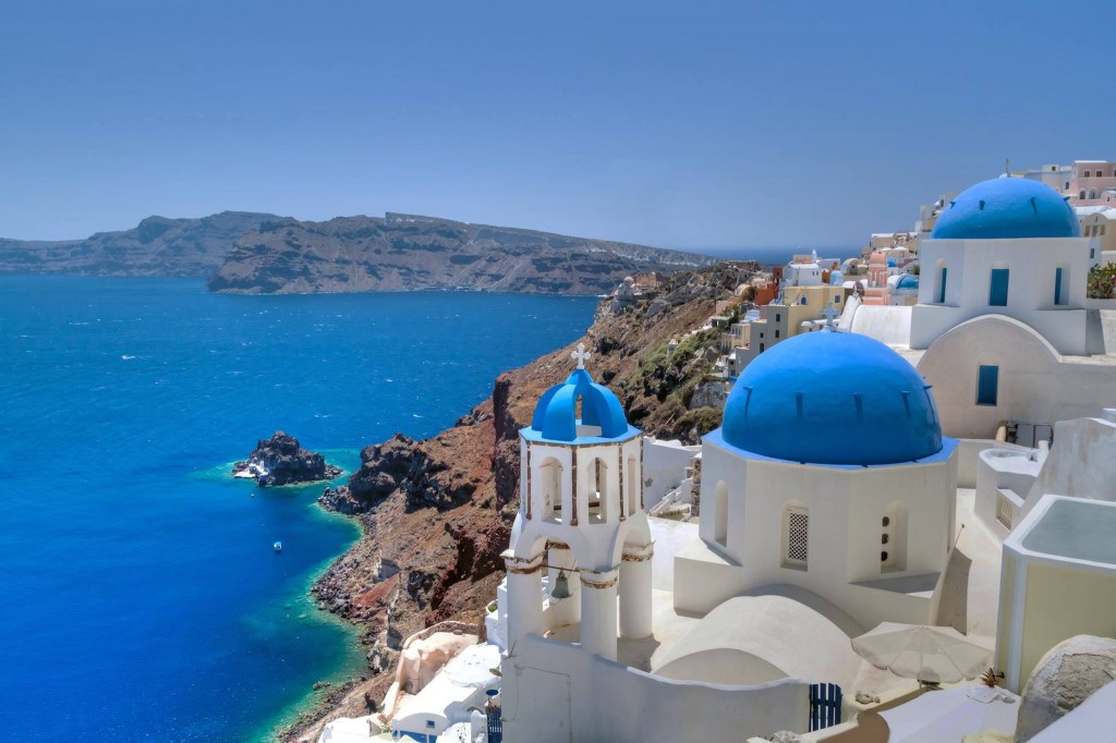 Santorini Blue and White buildings