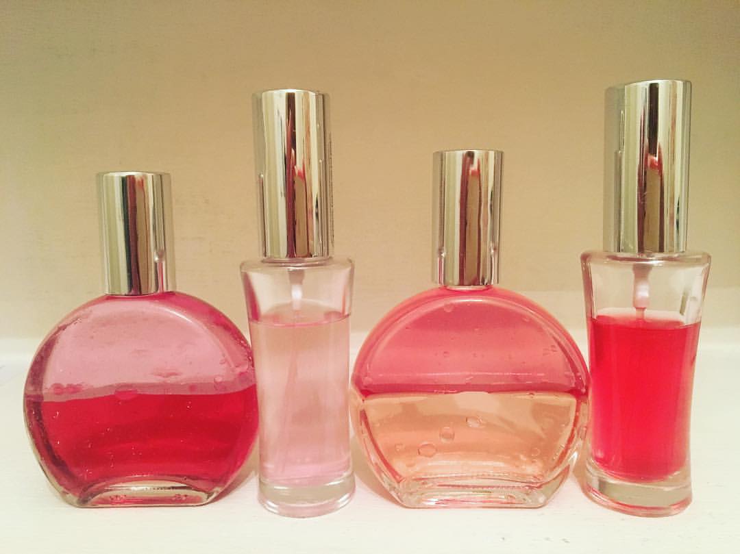 pink bottles
